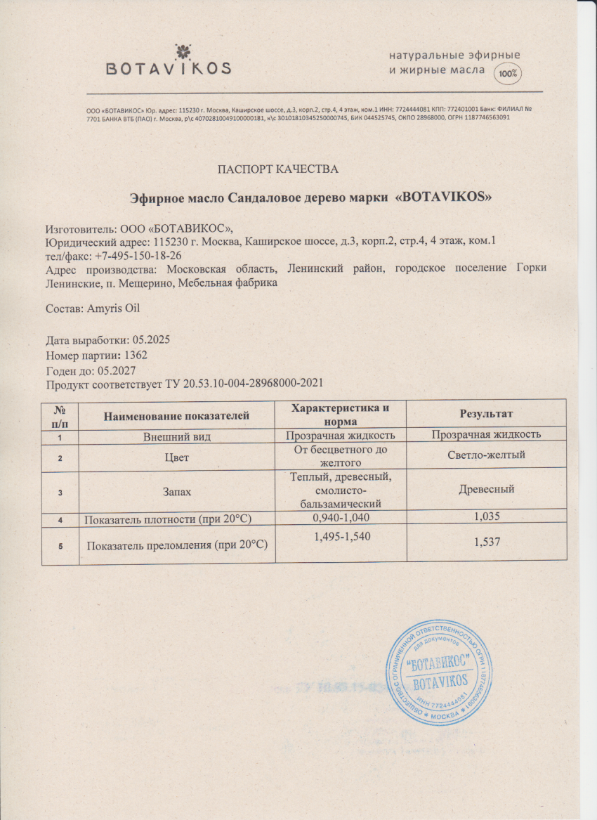 Паспорт №052025